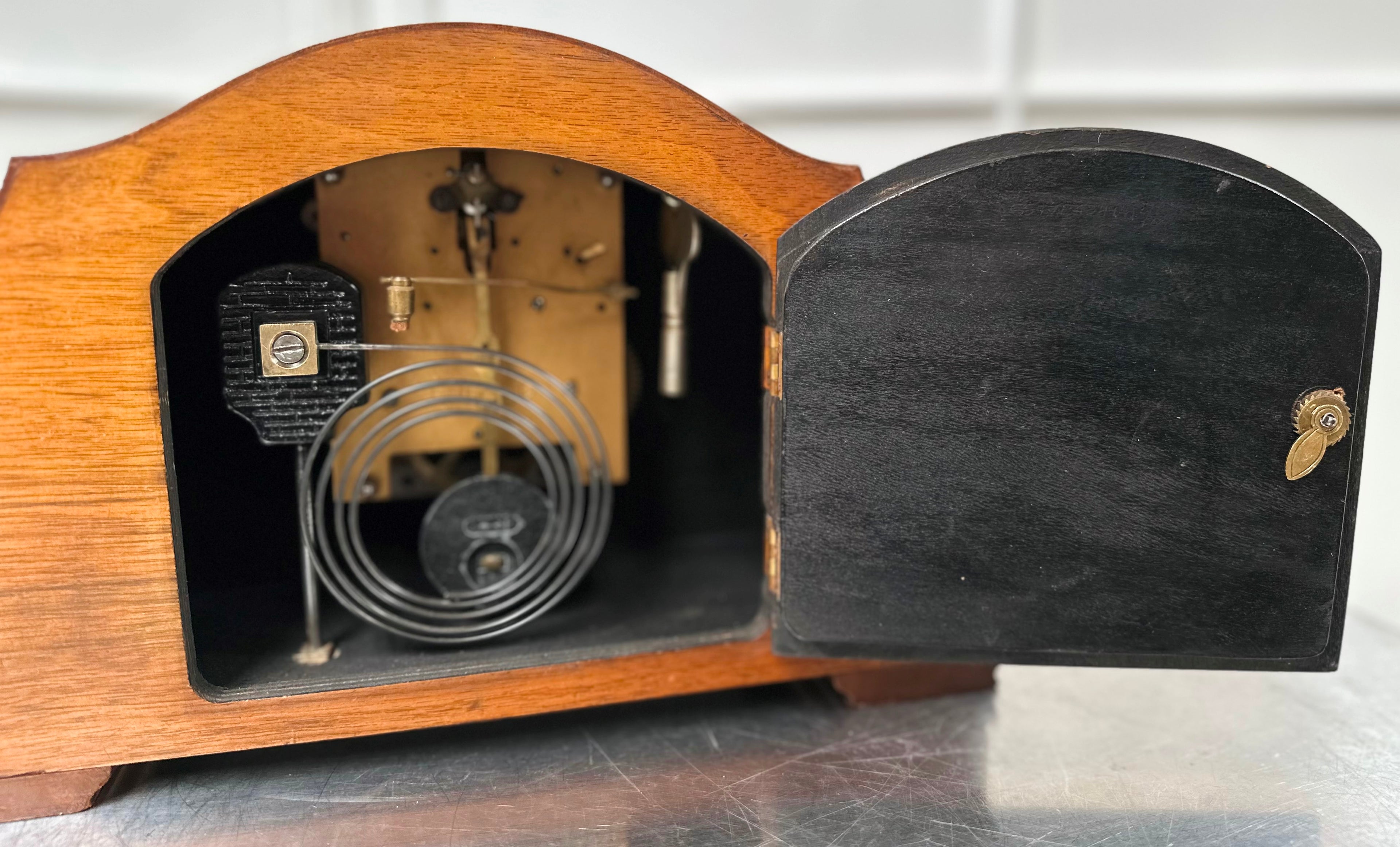 Original Vintage Enfield Hammer Chime Mantel Clock | Adelaide Clocks