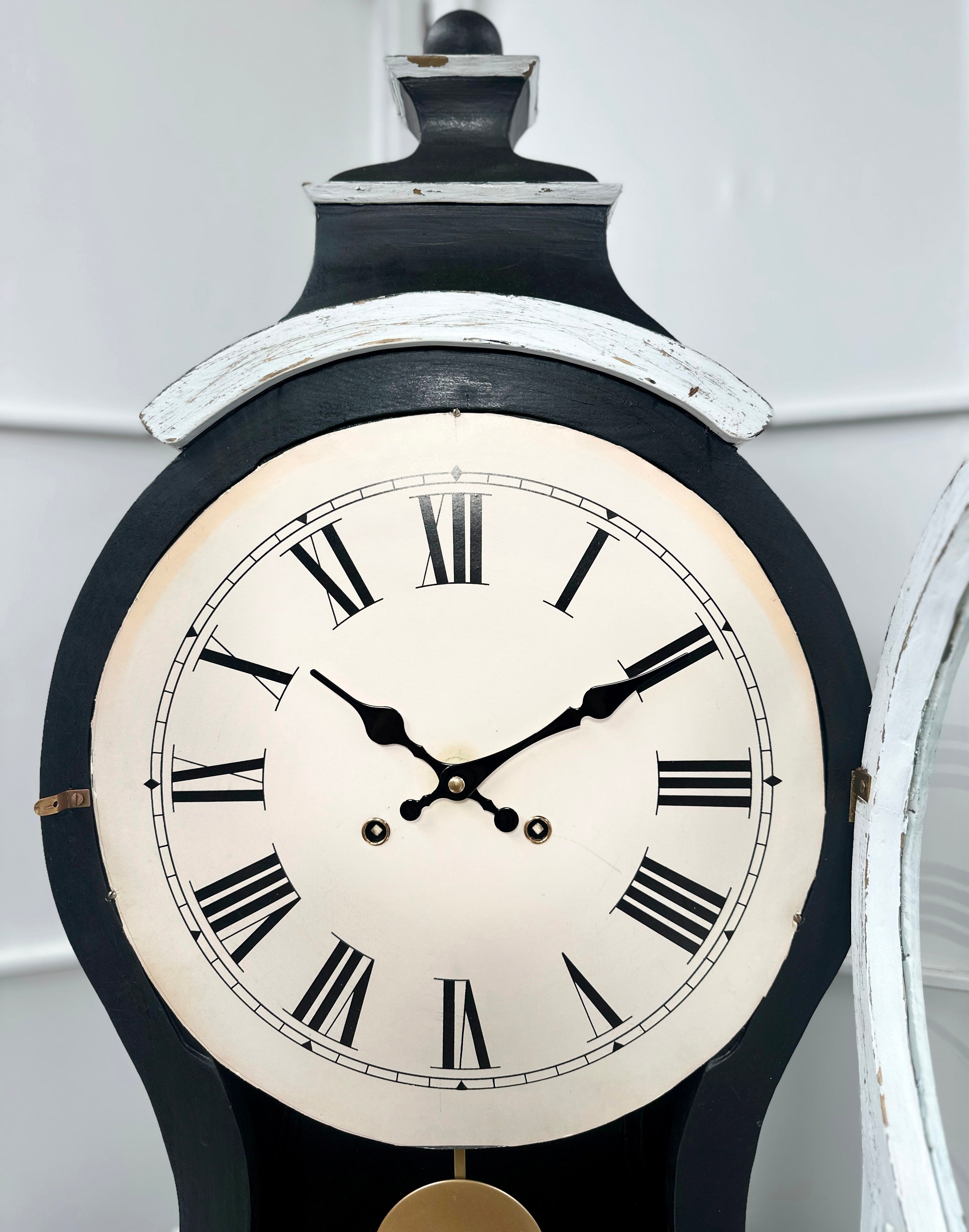 HUGE Vintage French Boulle Style Quartz Pendulum Mantel Clock | Adelaide Clocks