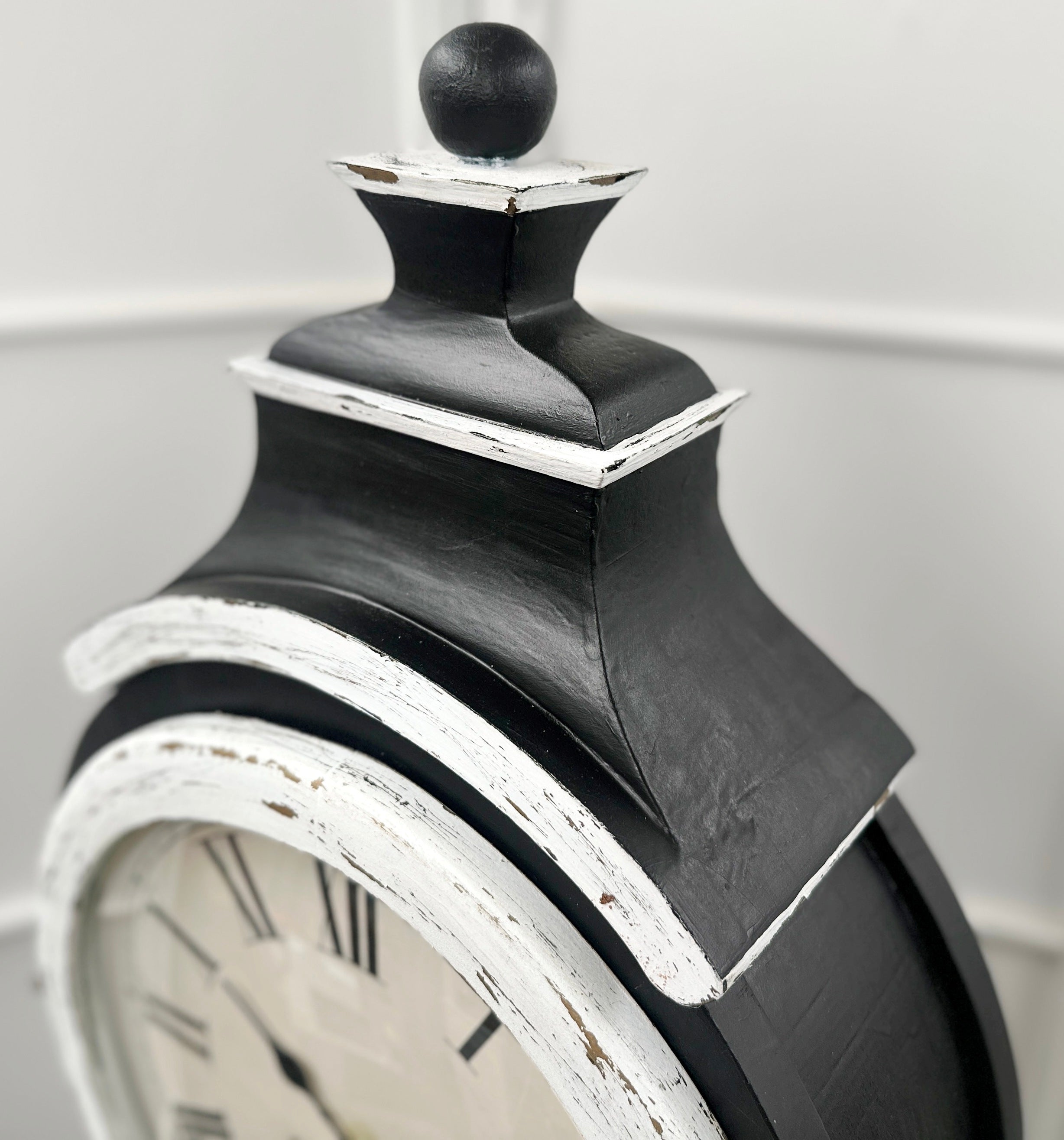 HUGE Vintage French Boulle Style Quartz Pendulum Mantel Clock | Adelaide Clocks