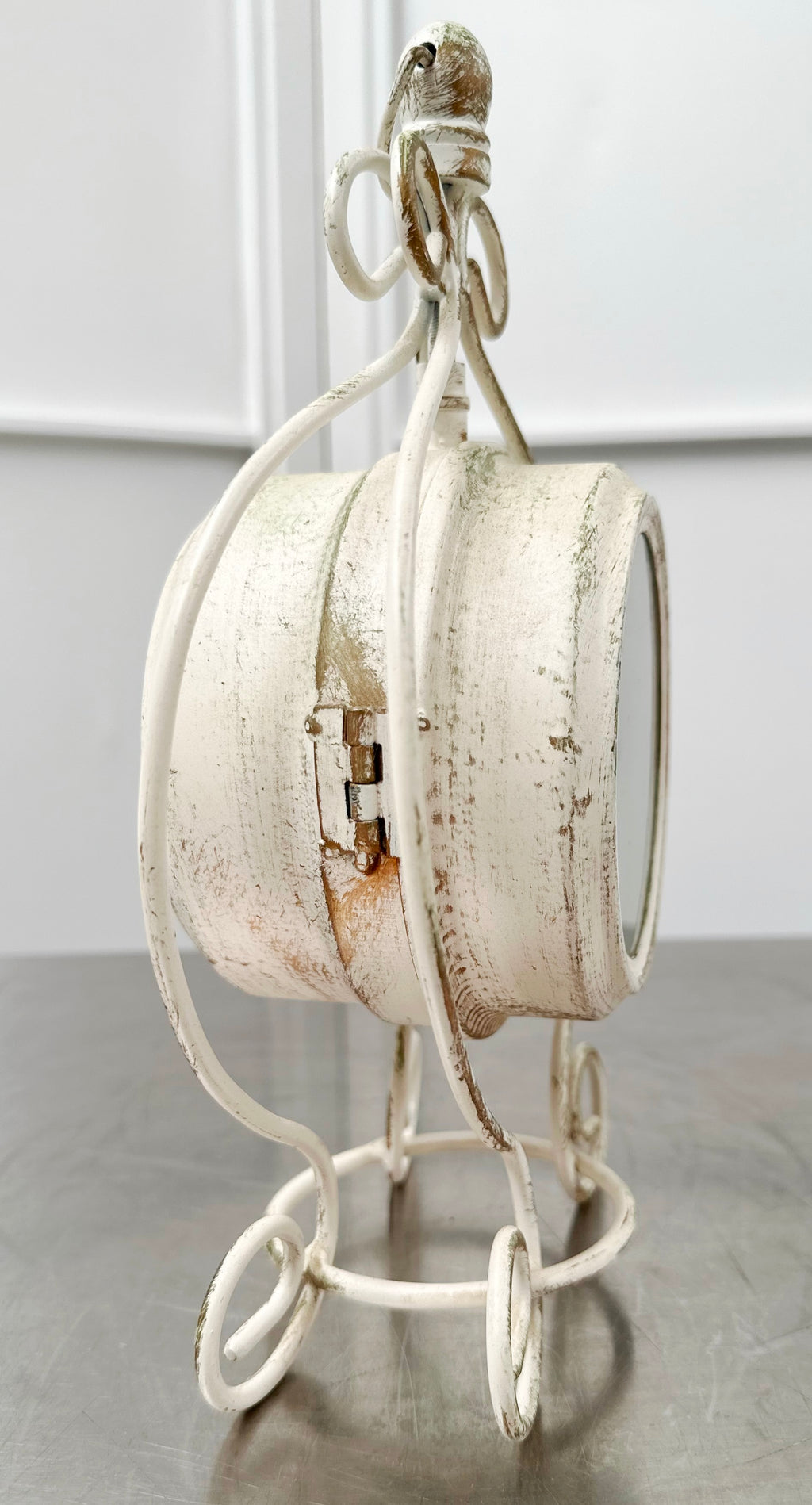 Vintage Double Sided Distressed Style Battery Mantel Clock | Adelaide Clocks