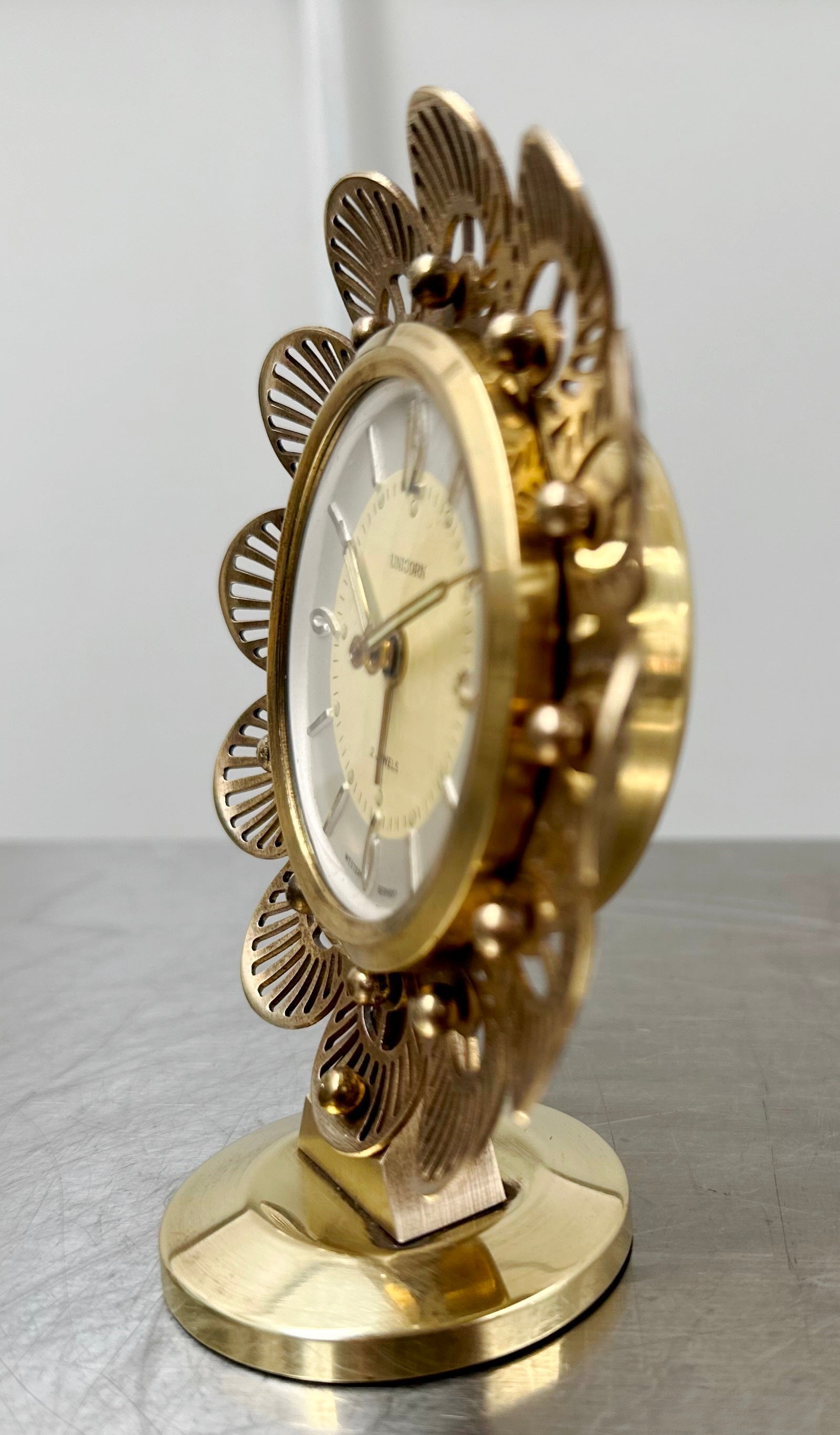 Vintage UNICORN German Starburst Petite Desk Alarm Clock | Adelaide Clocks