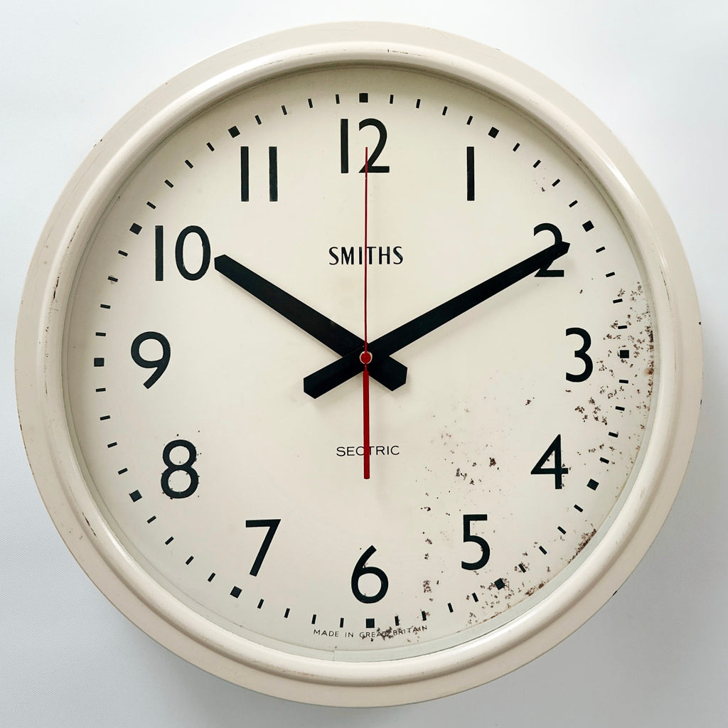 Vintage Smiths Sectric Station Battery Wall School Clock | Adelaide Clocks