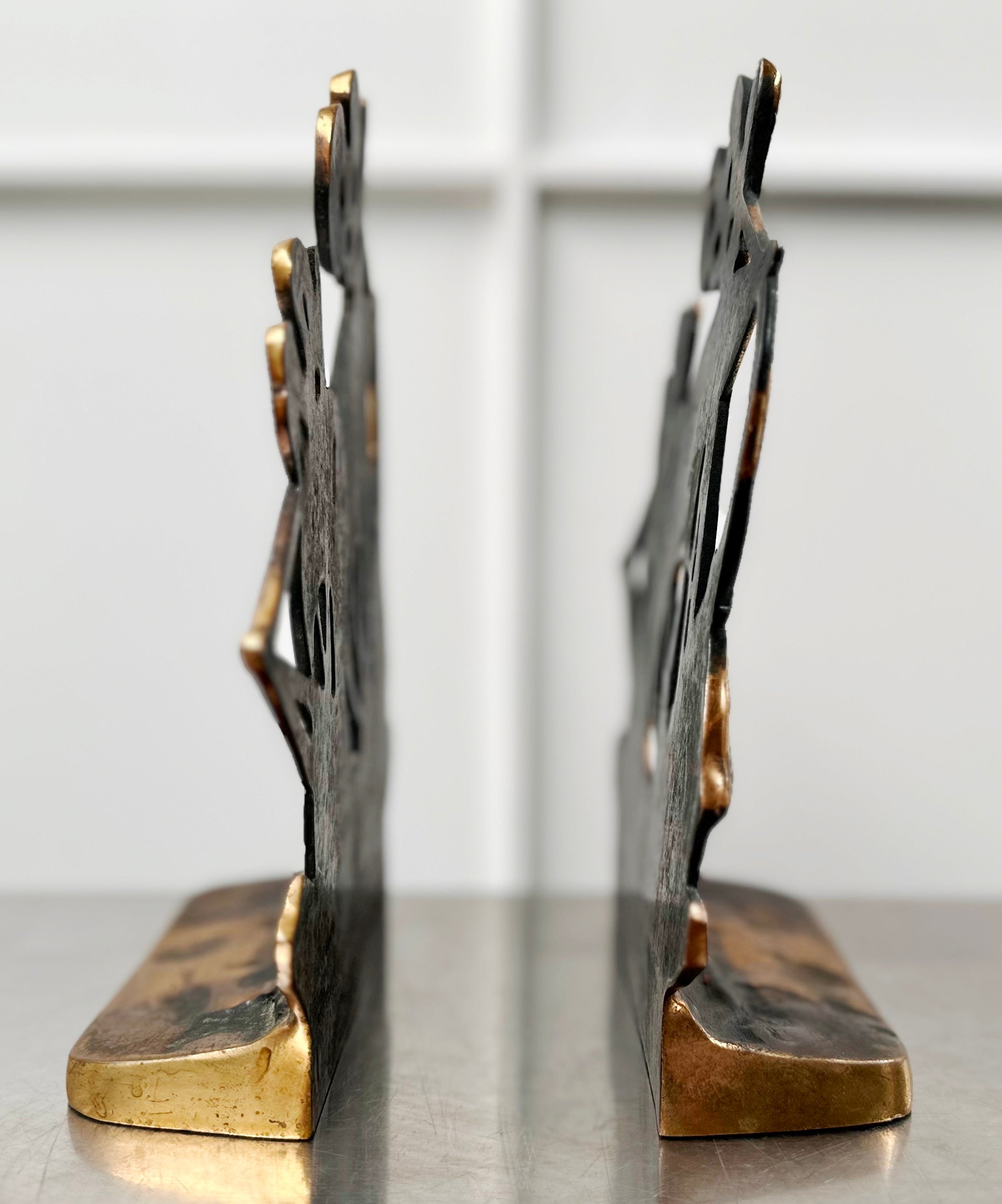 Antique Pair Galleon Ship Brass Bookends | Adelaide Clocks