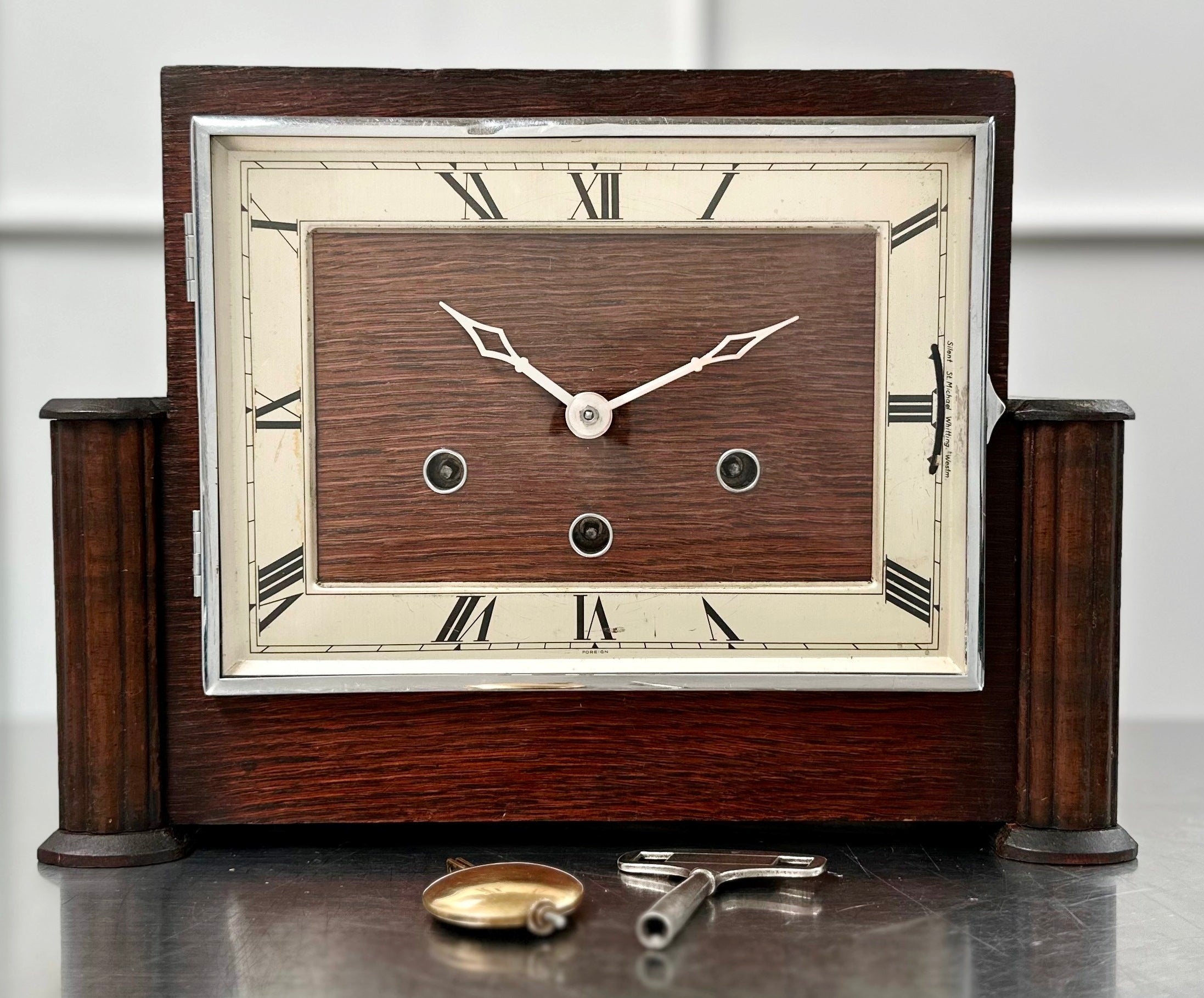 Vintage Art Deco Kienzle West, Whitt & St Mich Chime Mantel Clock | Adelaide Clocks