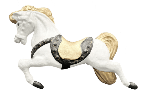 Vintage Carnival Horse Wall Hanging Sculpture | Adelaide Clocks
