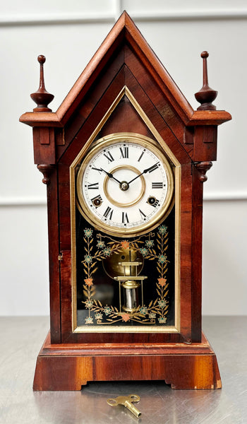 Antique New Haven Jerome Cathedral Steeple Mantel Clock | Adelaide Clocks