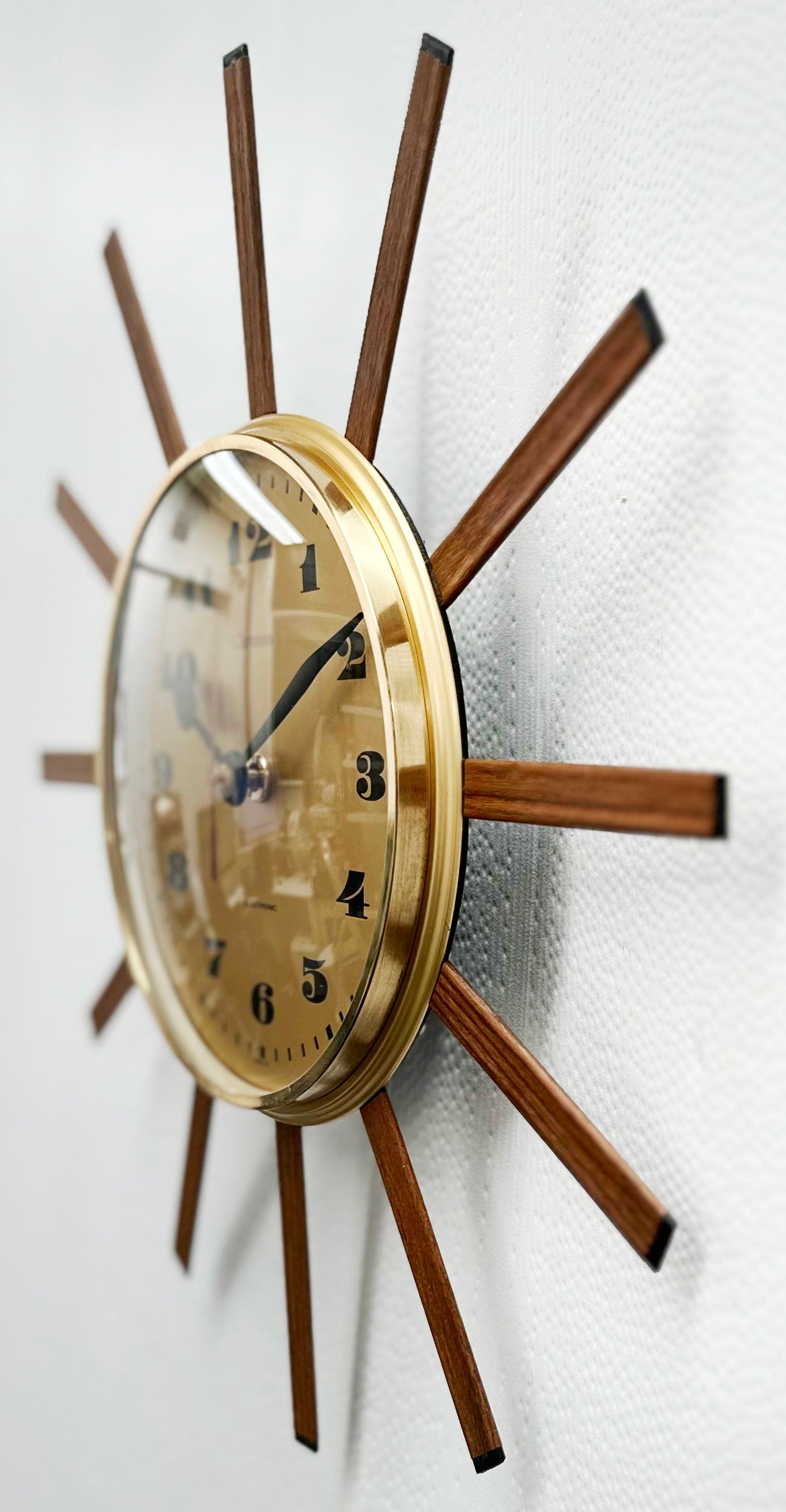 Vintage Starburst CHRONOS Electronic Quartz German Wall Clock | Adelaide Clocks