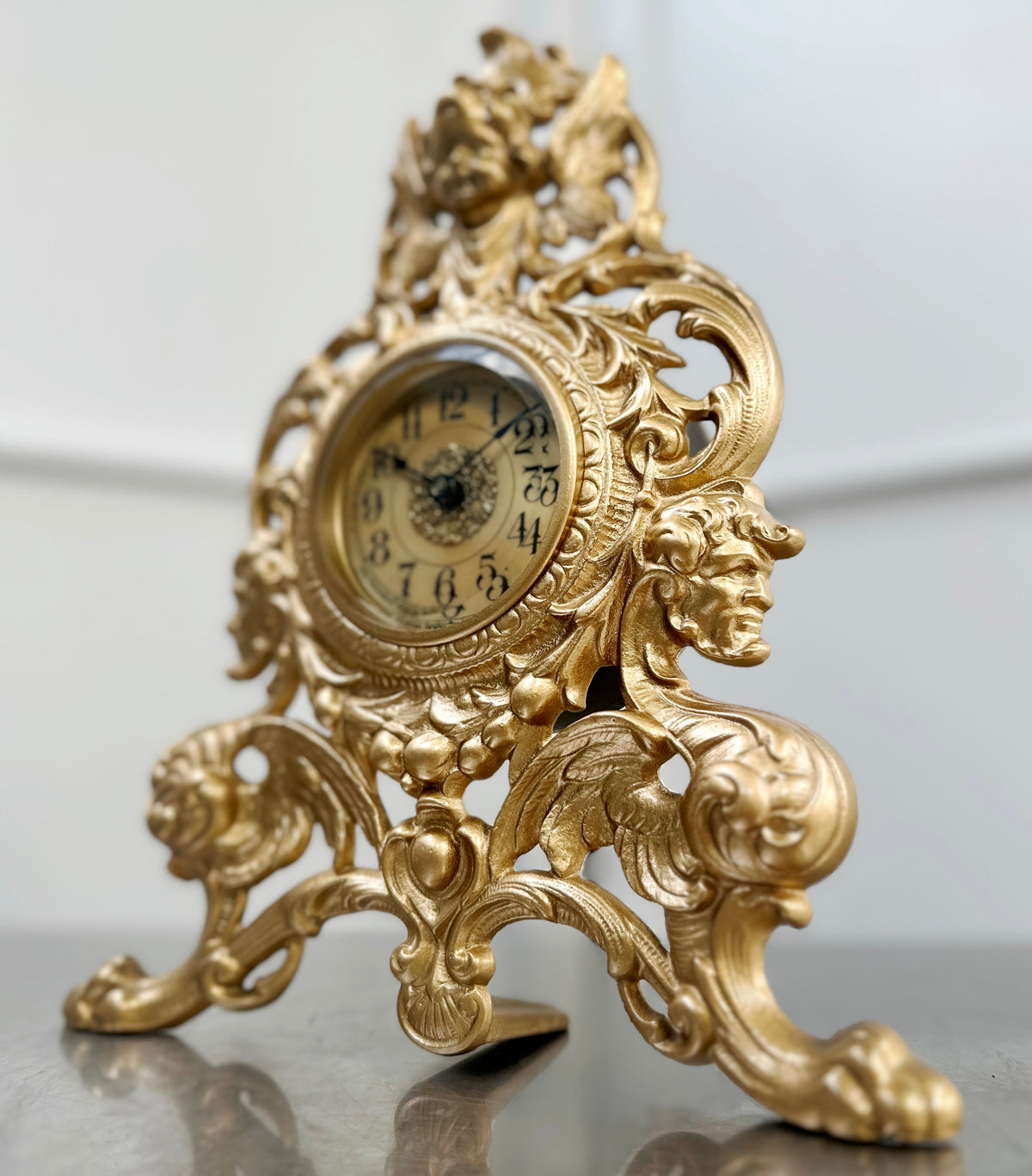 Antique Figural Western Clock Co. U.S.A. Westclox Mantel Clock | Adelaide Clocks