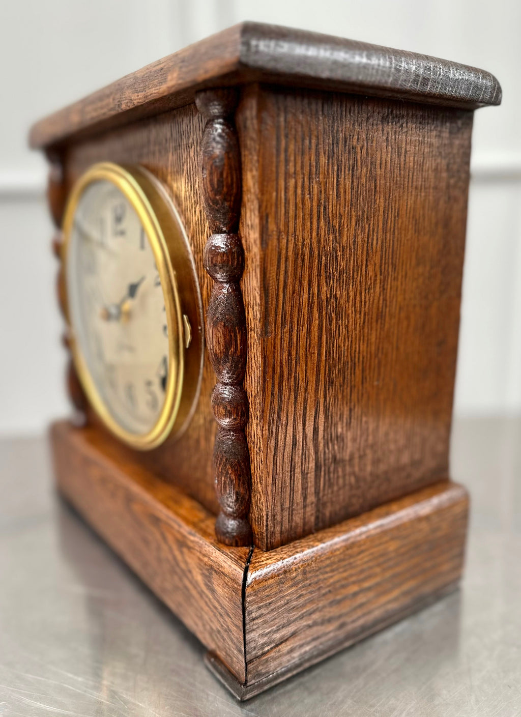 Antique Sessions Battery Mantel Clock | Adelaide Clocks
