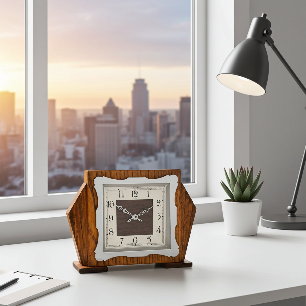 Vintage Art Deco ENFIELD ENGLAND Bedside Desk Clock | Adelaide Clocks