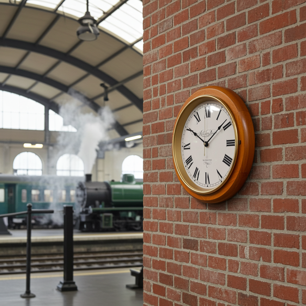 Vintage Melbourne Australia Station Battery Wall Clock  | Adelaide Clocks