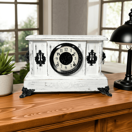 Antique GILBERT Quartz Battery Mantel Clock | Adelaide Clocks