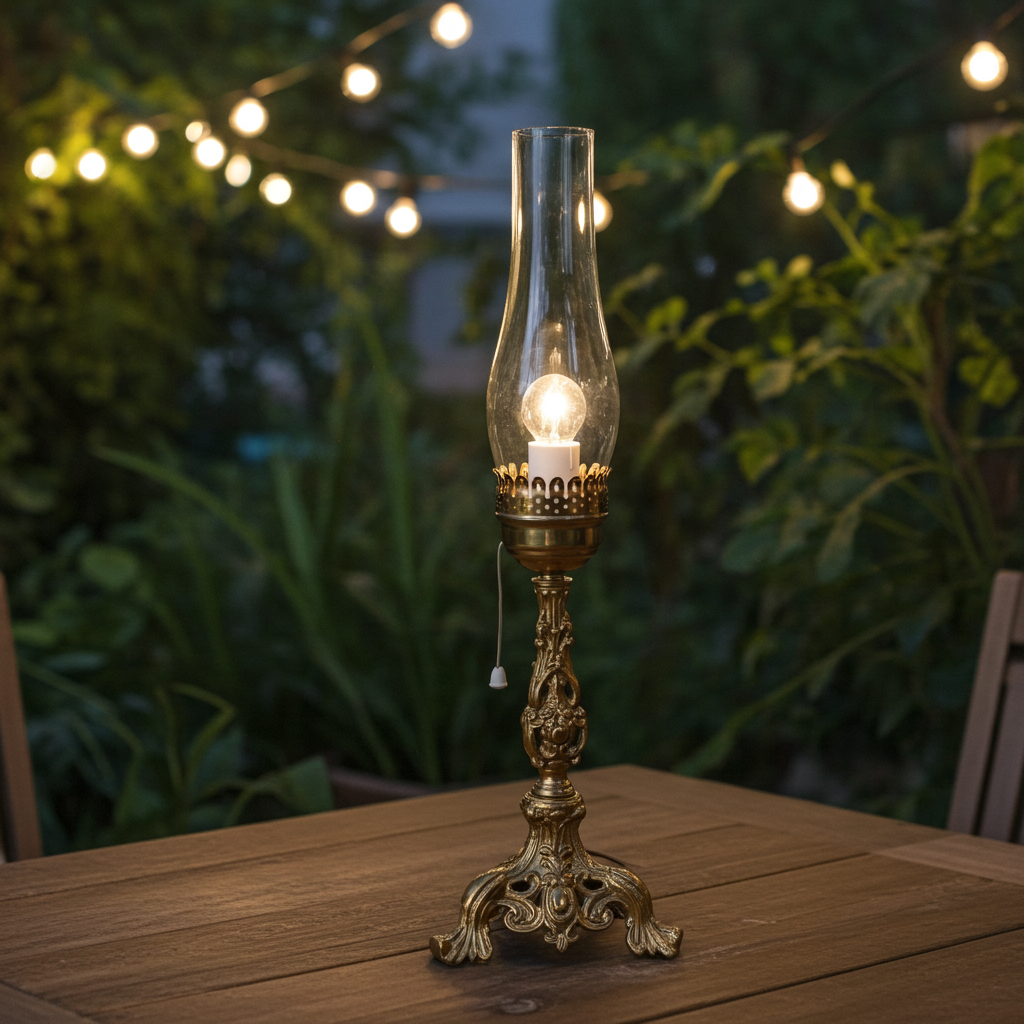 Antique Ornate Gold Table Desk Lamp | Adelaide Clocks