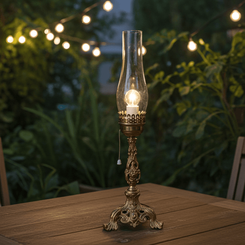 Antique Ornate Gold Table Desk Lamp | Adelaide Clocks
