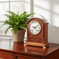 Antique Cathedral Battery Inlaid Mantel Clock | Adelaide Clocks
