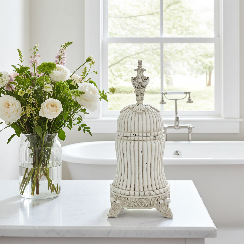 French Provincial Style Storage Jewellery Bathroom Container | Adelaide Clocks