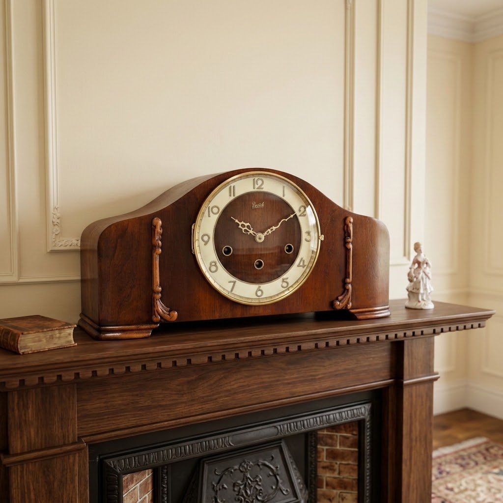 Vintage German Baduf Quartz Mantel Clock | Adelaide Clocks