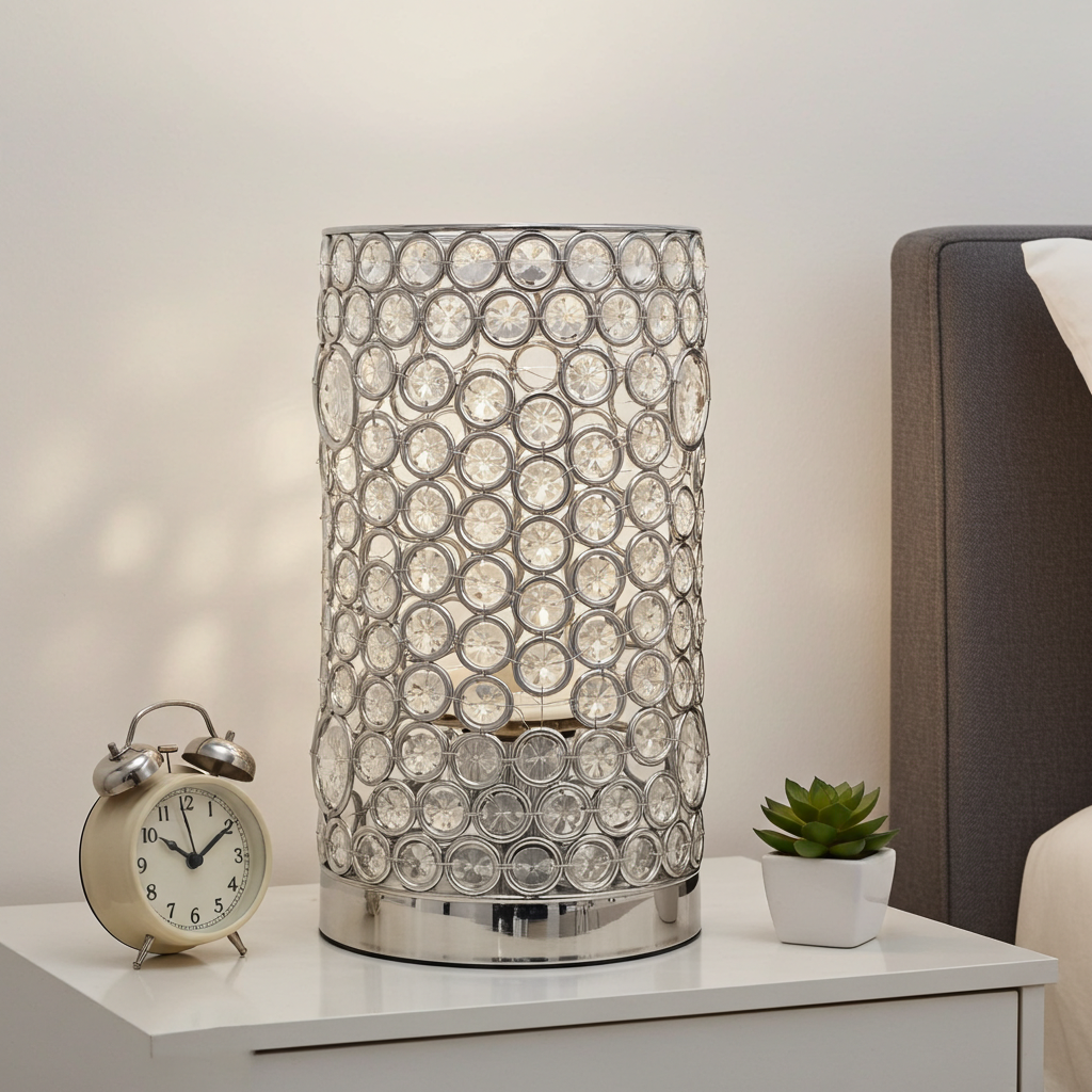 Modern Mercator Elle Crystal Desk Table Lamp | Adelaide Clocks