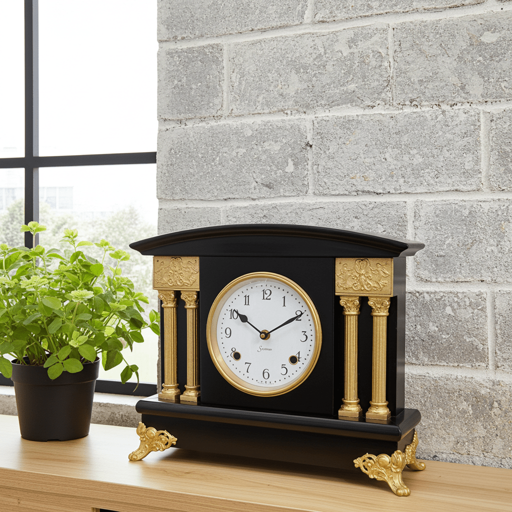 Antique Sessions Battery Mantel Clock | Adelaide Clocks