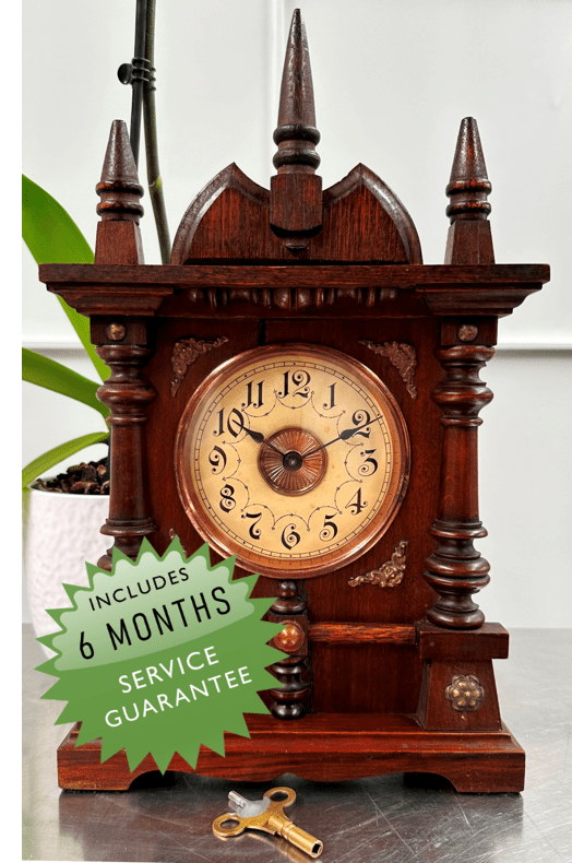 Antique Baduf Bell Strike Steeple Mantel Clock | Adelaide Clocks