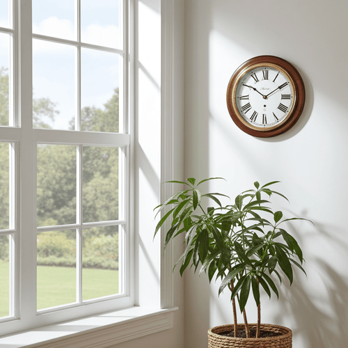 Antique ANSONIA Round Station Wall Clock | Adelaide Clocks