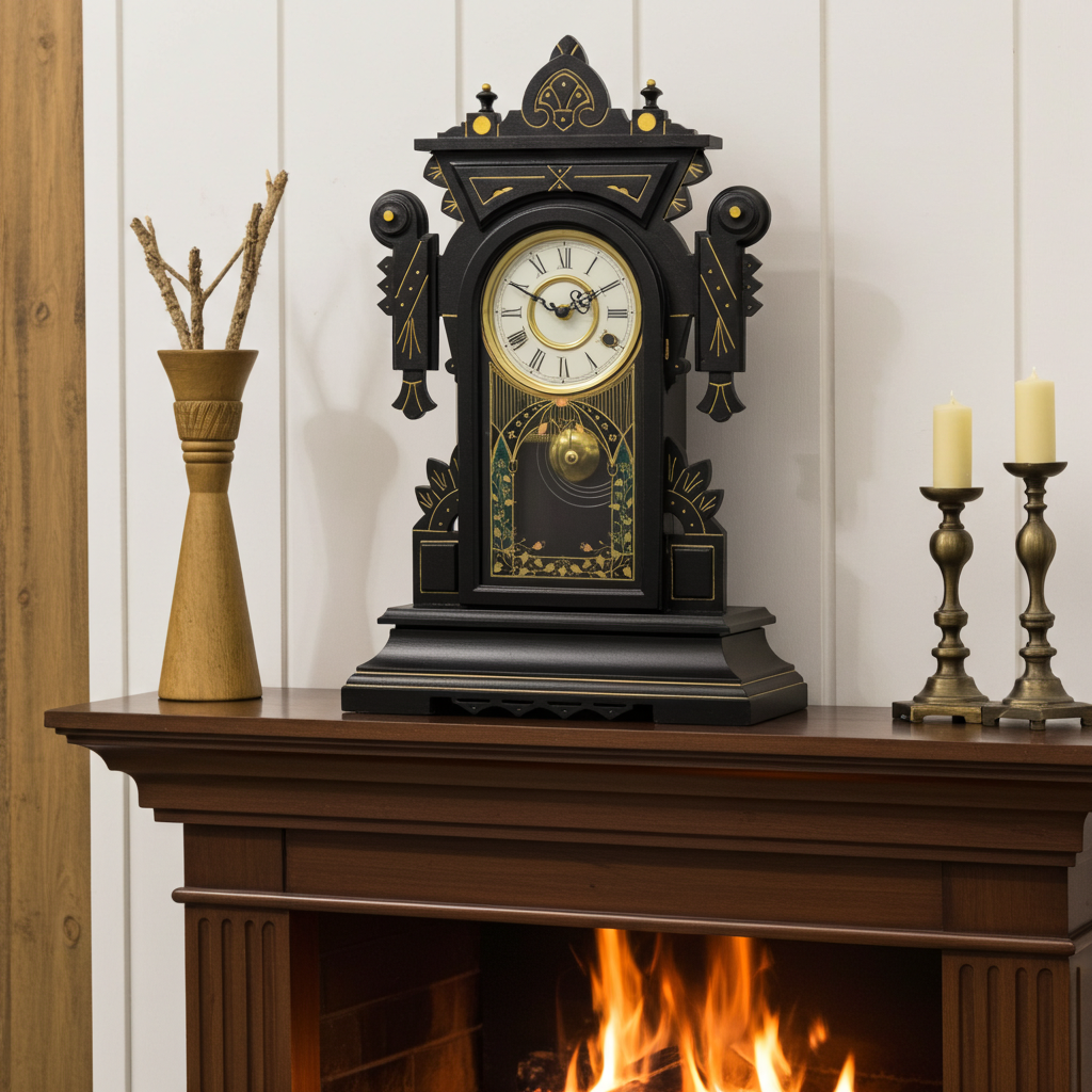 Antique New Haven Quartz Battery Mantel Clock  | Adelaide Clocks