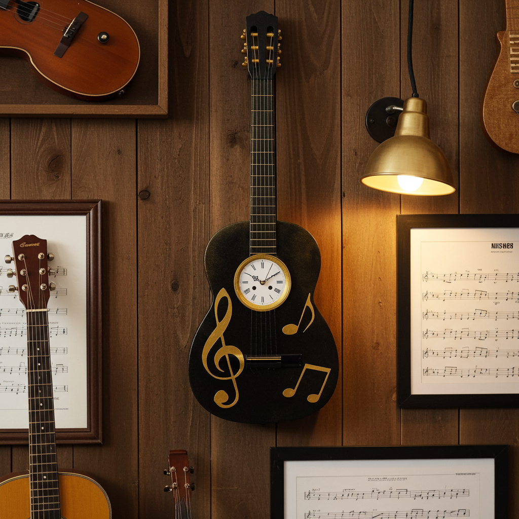 Original Suzuki Guitar Quartz Wall Clock | Adelaide Clocks