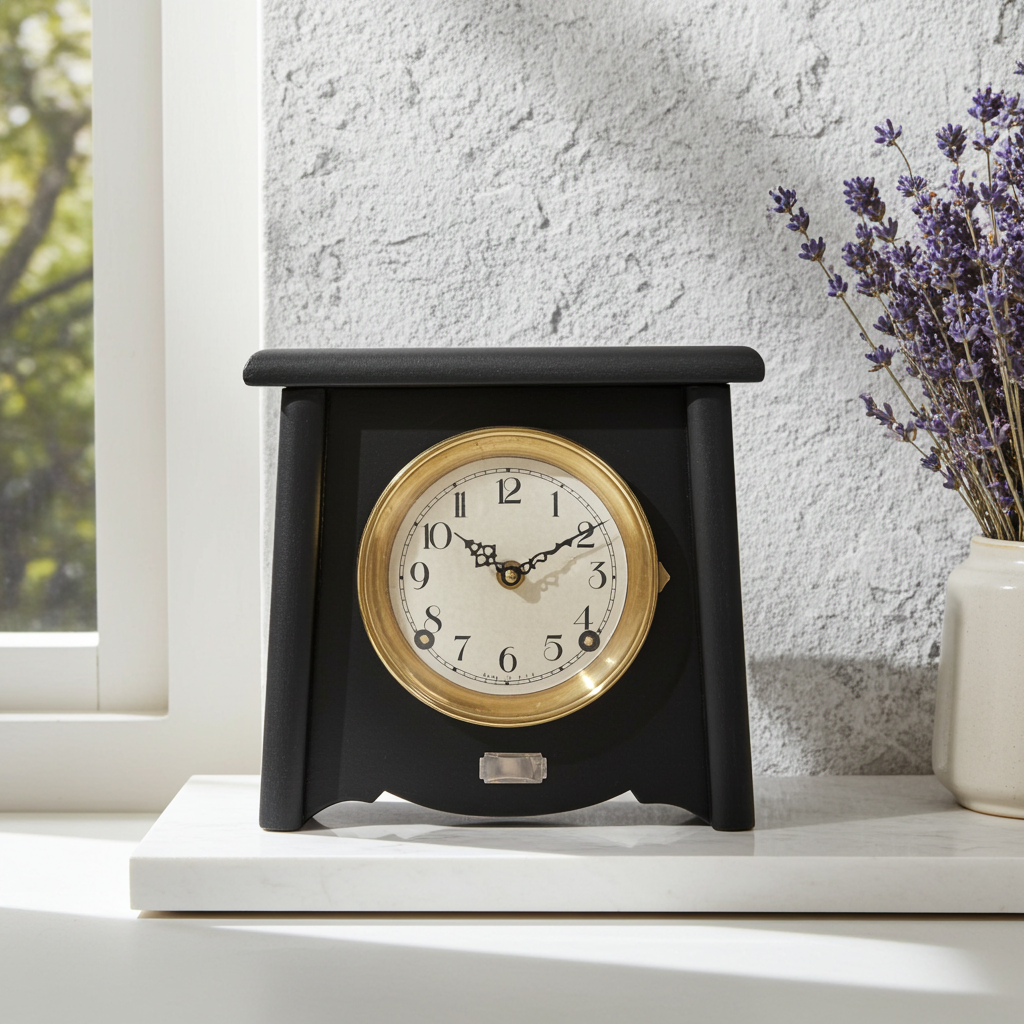 Antique American Wooden Mantel Quartz Clock | Adelaide Clocks