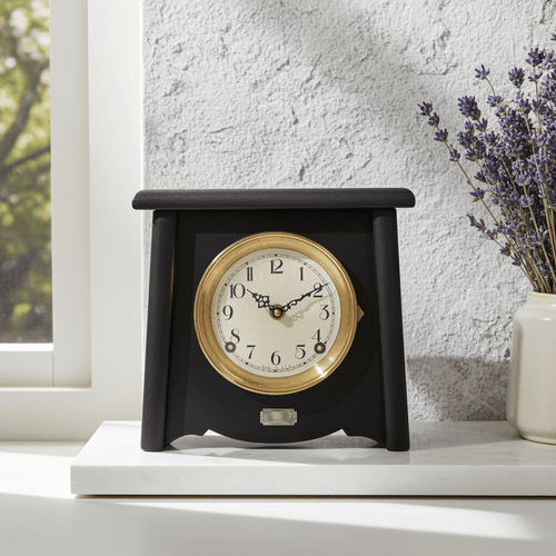 Antique American Wooden Mantel Quartz Clock | Adelaide Clocks