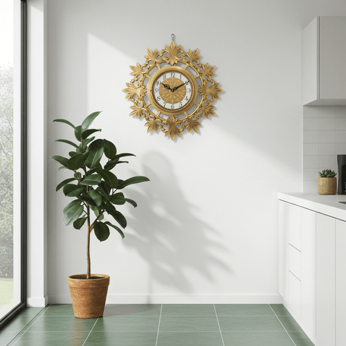 Vintage SYROCO Ornate Starburst Battery Wall Clock  | Adelaide Clocks