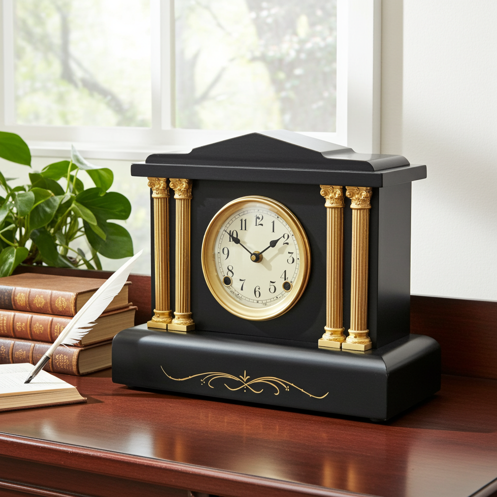 Antique Sessions Battery Mantel Clock | Adelaide Clocks