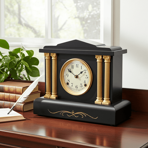 Antique Sessions Battery Mantel Clock | Adelaide Clocks