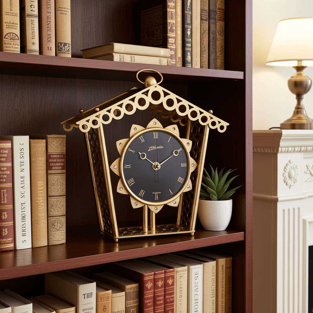 Vintage Mauthe Sunburst German Battery Mantel Clock | Adelaide Clocks