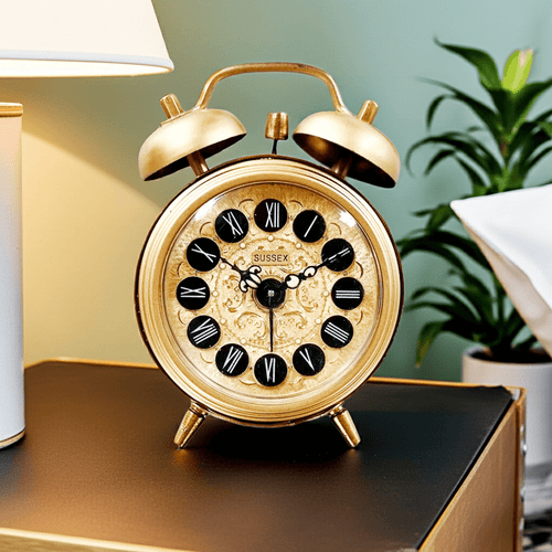 Vintage SUSSEX Twin Bell German Alarm Desk Clock | Adelaide Clocks