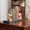 Vintage Art Deco Marble Spelter Antelope Bookends | Adelaide Clocks