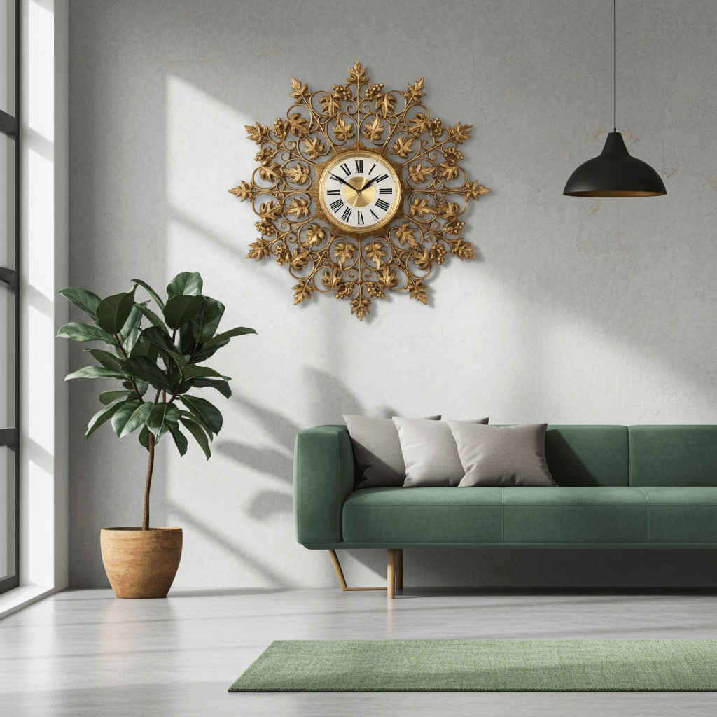 Vintage NEW HAVEN Starburst Ornate Wall Clock | Adelaide Clocks