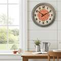 NEW Industrial Metal Abstract Round Battery Wall Clock | Adelaide Clocks