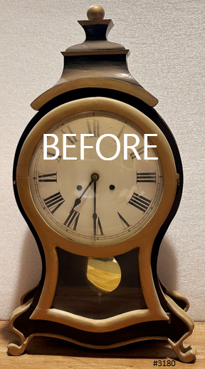 HUGE Vintage French Boulle Style Quartz Pendulum Mantel Clock | Adelaide Clocks