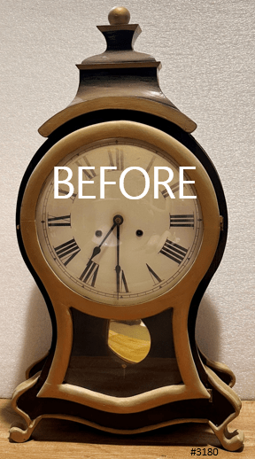 HUGE Vintage French Boulle Style Quartz Pendulum Mantel Clock | Adelaide Clocks