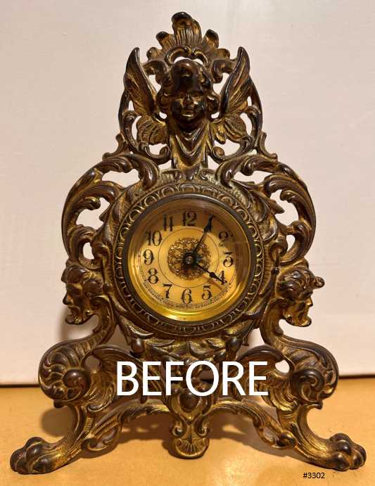 Antique Figural Western Clock Co. U.S.A. Westclox Mantel Clock | Adelaide Clocks