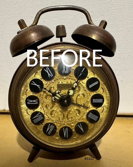 Vintage SUSSEX Twin Bell German Alarm Desk Clock | Adelaide Clocks