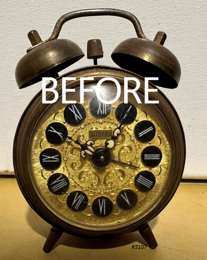 Vintage SUSSEX Twin Bell German Alarm Desk Clock | Adelaide Clocks