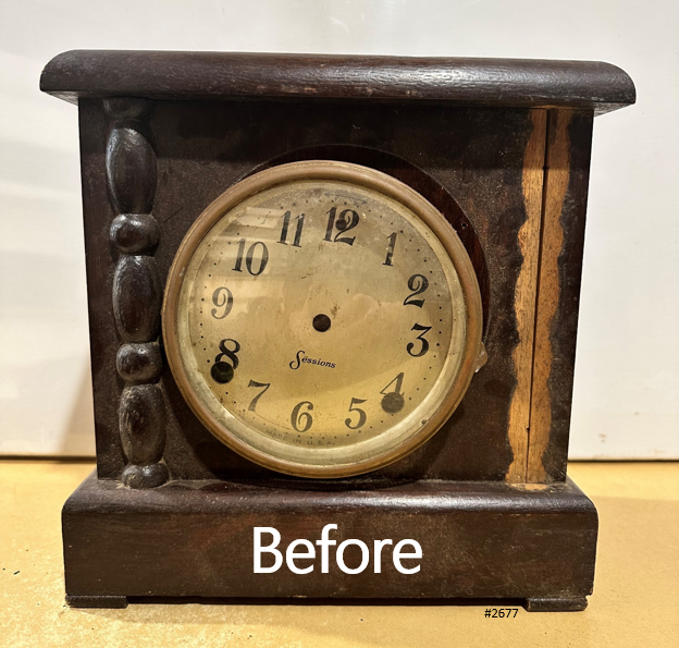 Antique Sessions Battery Mantel Clock | Adelaide Clocks