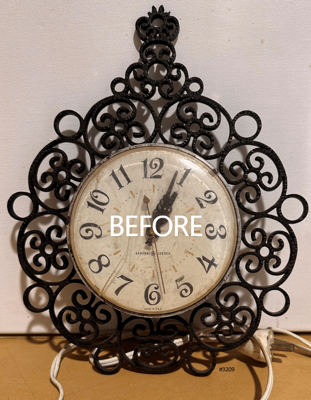 Vintage Black Bakelite Figural General Electric Wall Clock Made in USA | Adelaide Clocks