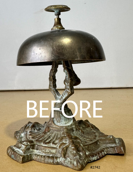 Vintage Ornate BRASS Shop Counter Desk Service Bell | Adelaide Clocks