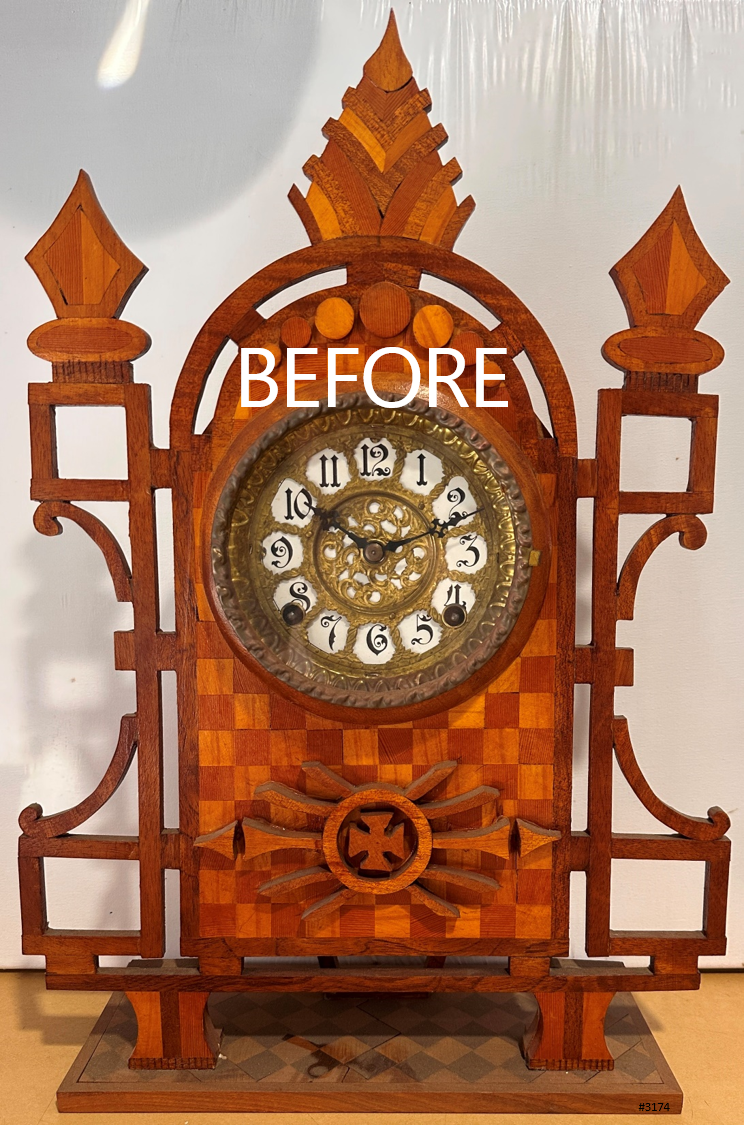 Antique Ingraham Bell & Pendulum on Coil Strike Mantel Clock | Adelaide Clocks