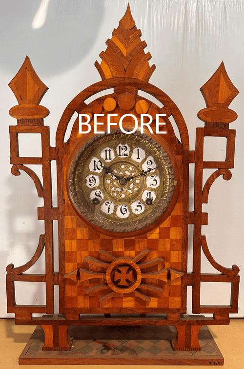 Antique Ingraham Bell & Pendulum on Coil Strike Mantel Clock | Adelaide Clocks