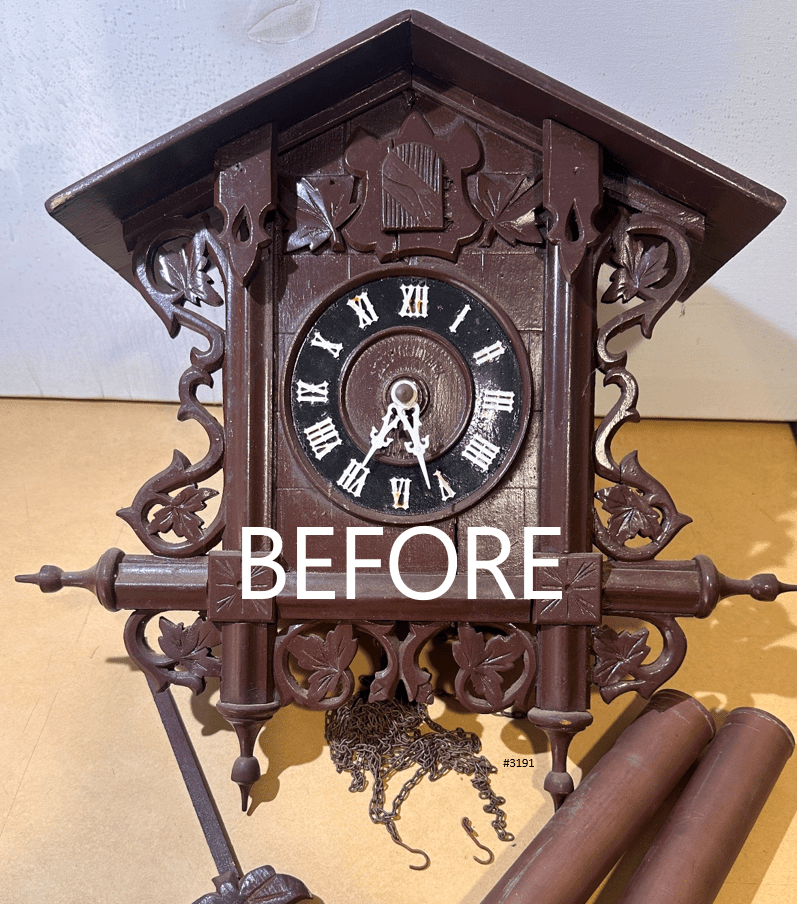 Vintage White Quartz Musical Cuckoo Wall Clock | Adelaide Clocks