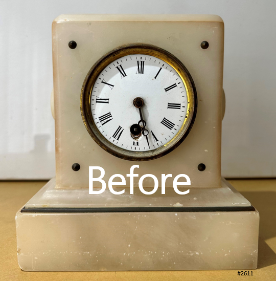 Antique French Alabaster Mantel Clock | Adelaide Clocks