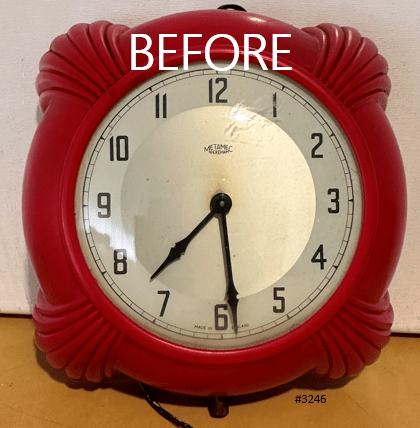 Metamec Red Clamshell Bakelite Sweeping Kitchen Wall Clock | Adelaide Clocks
